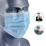 50pcs Disposable 3 Ply Face Masks - Ultrasoft with filter.