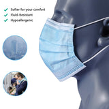 50pcs Disposable 3 Ply Face Masks - Ultrasoft with filter.
