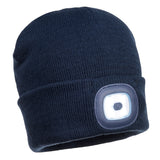 Beanie Hat with LED Head Light USB Rechargeable