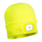 Beanie Hat with LED Head Light USB Rechargeable