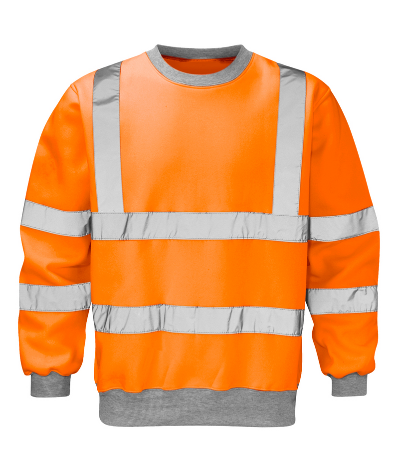 Orbit Hi Vis Crewneck Sweatshirt Orange
