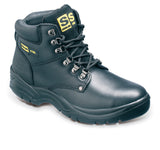 Sterling Black Leather Safety Boot